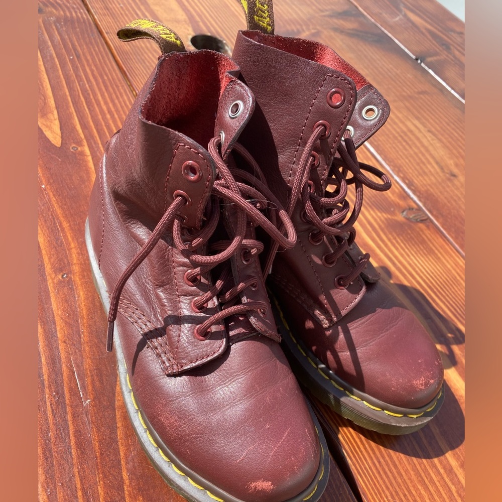 Dr. Martens red leather women’s boots